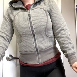 Women’s lululemon scuba zip up hoodie gray size 6